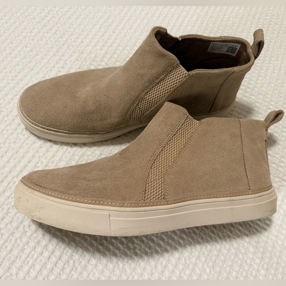 Tan Suede Slip-On Sneakers